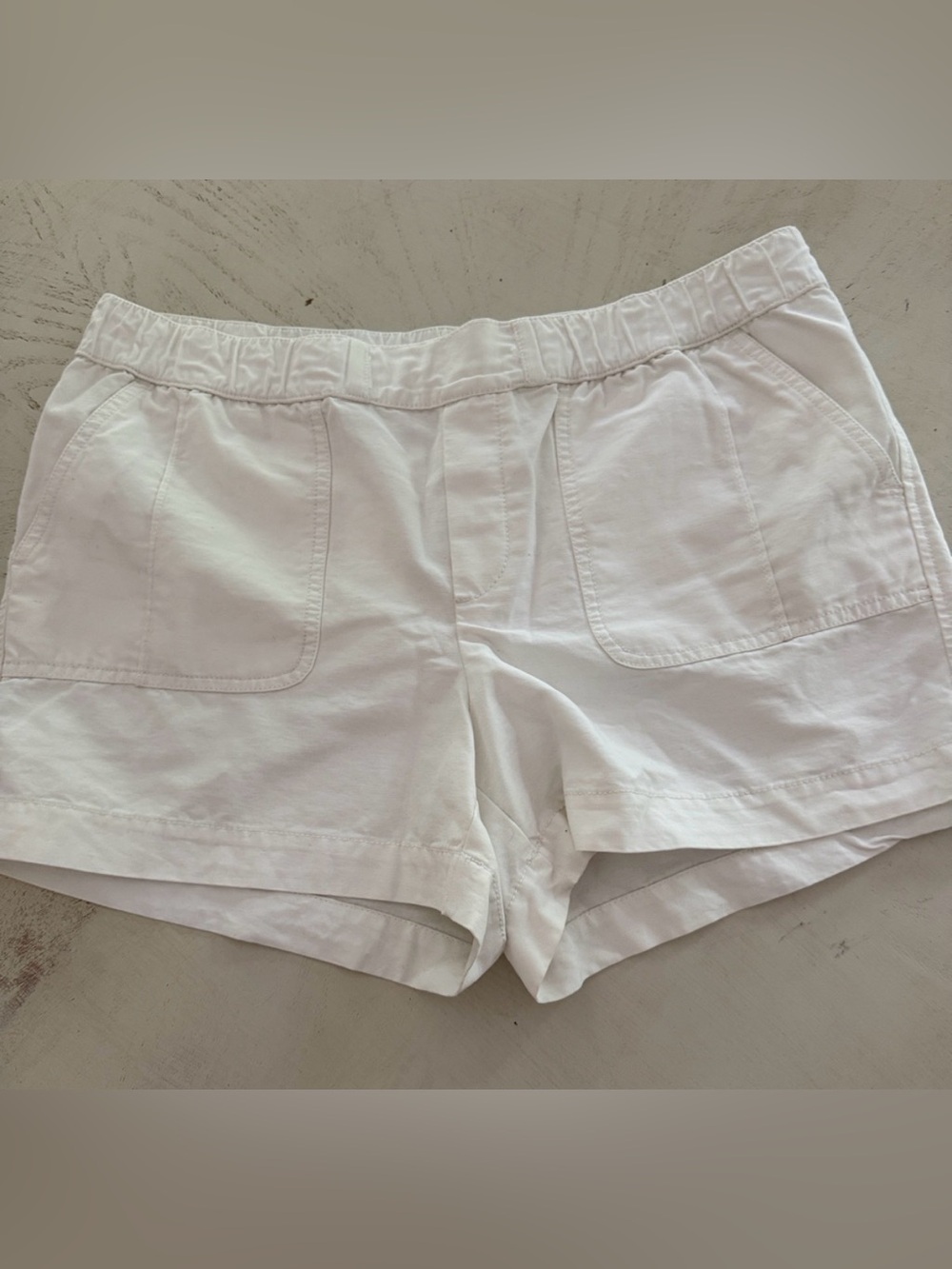 Loft white cotton elastic waistband casual shorts sz 12 2/$20